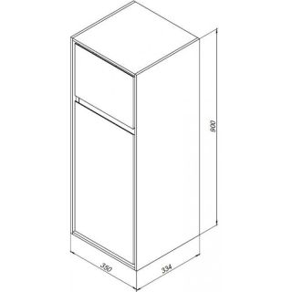 Шкаф Aquanet Милан 339954 35 см белый глянец