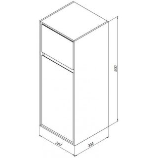 Шкаф Aquanet Милан 339955 35 см дуб рустикальный