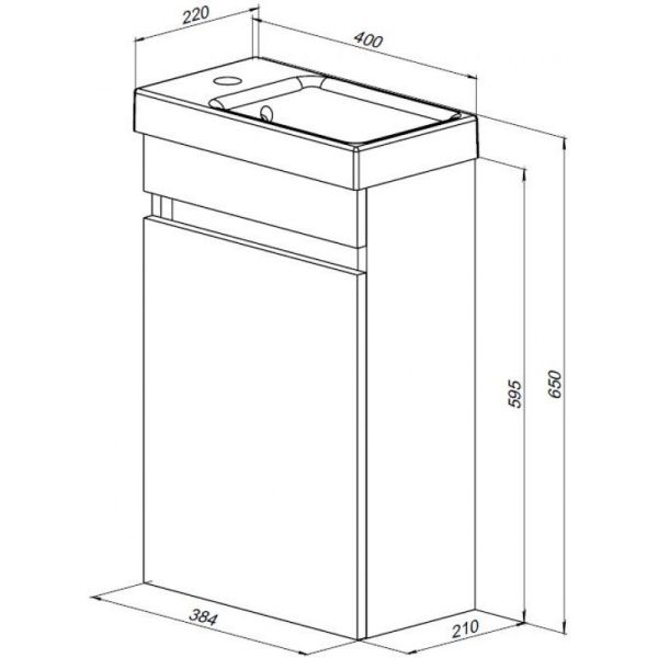 Тумба под раковину Aquanet Вега 329129 40 см бежевый