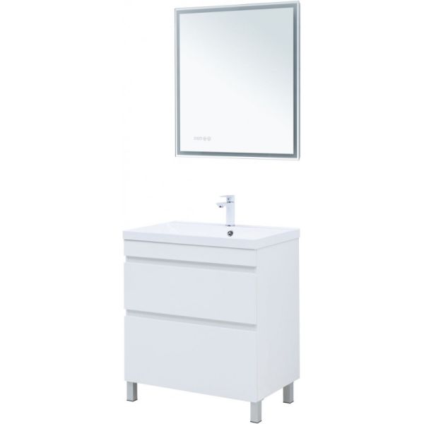 Тумба под раковину Aquanet Нота New 344144 75 см белый глянец
