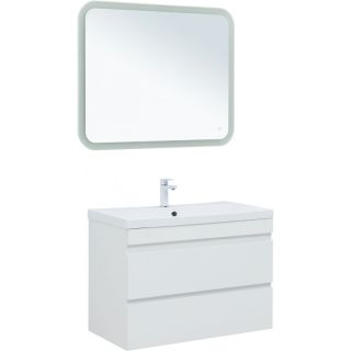 Тумба под раковину Aquanet Нота New 335419 90 см белый глянец