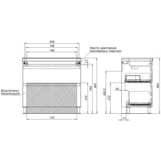 Тумба под раковину Aquanet Нота New 344146 90 см дуб светлый