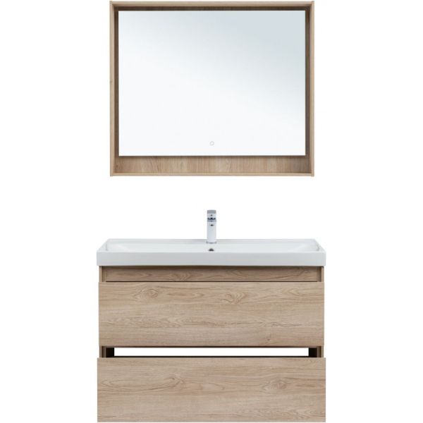 Тумба под раковину Aquanet Милан 336385 100 см дуб светлый