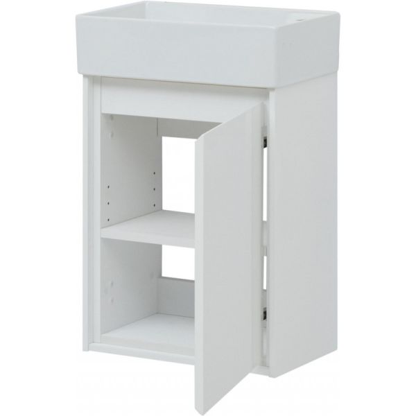 Тумба под раковину Aquanet Милан 339962 45 см белый  глянец