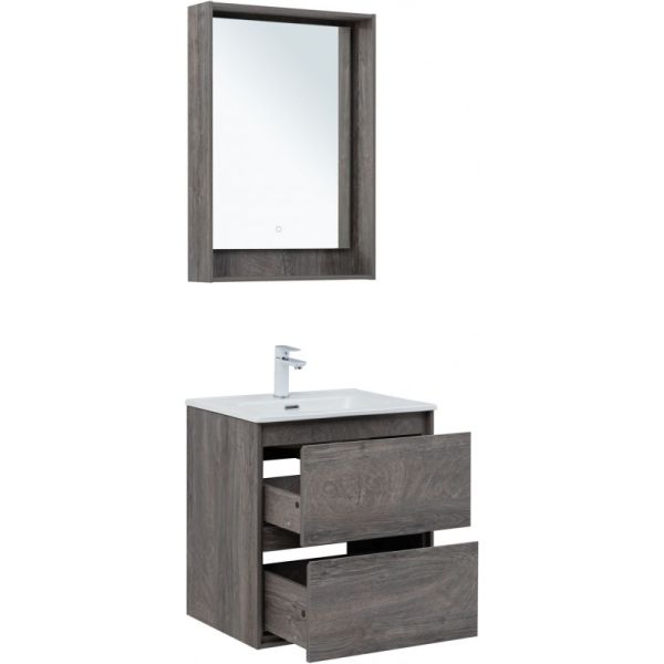 Тумба под раковину Aquanet Милан 336372 60 см дуб рошелье