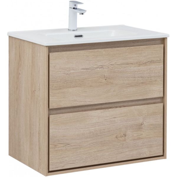 Тумба под раковину Aquanet Милан 336383 70 см дуб светлый