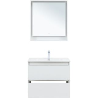 Тумба под раковину Aquanet Милан 336369 80 см белый глянец