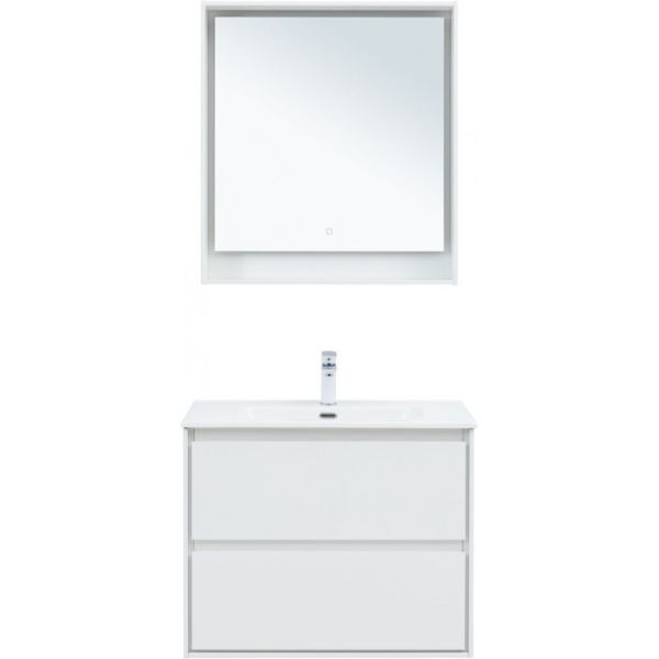 Тумба под раковину Aquanet Милан 336369 80 см белый глянец