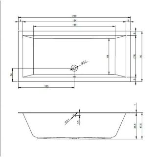 Акриловая ванна Riho Lugo B137001005 200х90см белый