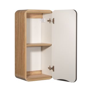 Шкаф навесной Runo Ницца 35 темное дерево белый правый (00-00002127)