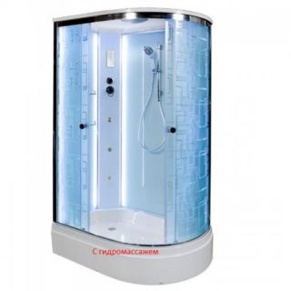 Душевая кабина Deto ЕМ2712 L N LED с гм. 120х80х210 см