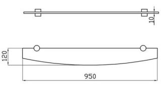 Полка Акватон Севилья 95см 1A125203SE010