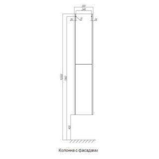 Шкаф-колонна Акватон Йорк белый/ясень фабрик 1A171203YOAV0