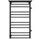 Полотенцесушитель водяной Indigo Brace LBCW100-50PBRR-б/п-60 с полкой 100x50 см чёрный муар