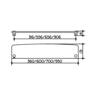 Полочка из кристалина Keuco Elegance 11610005300 прозрачный