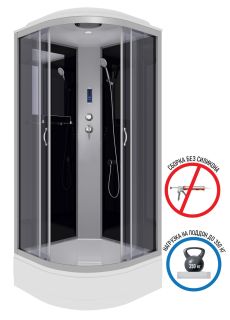 Душевая кабина Niagara NG-3502-14P 100x100см серебро/тонированное