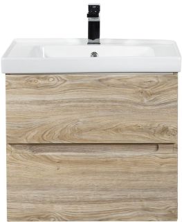 Подвесная тумба под раковину Art&Max Techno 60см дуб мелфорд AM-Techno-600-2C-SO-LW823