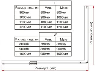 Душевой уголок Vincea Extra VSR-1E101110CLB, 1000/1100*1000, черный, стекло прозрачное
