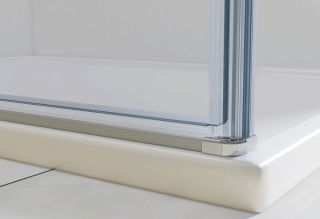 Душевой уголок Vincea Extra VSR-1E101110CLB, 1000/1100*1000, черный, стекло прозрачное