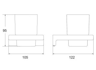 Стакан для ванной комнаты Rose RG1812H чёрный