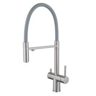 Смеситель для кухни Shevanik S178L с подключением фильтра сатин