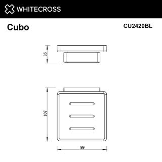 Мыльница подвесная WHITECROSS Cubo CU2420BL чёрный матовый