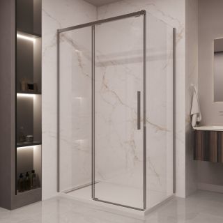 Душевой уголок Vincea Stella VSR-1ST1012CLGM, 1200*1000, вороненая сталь, стекло прозрачное