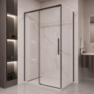 Душевой уголок Vincea Stella VSR-1ST1015CLB, 1500*1000, черный, стекло прозрачное