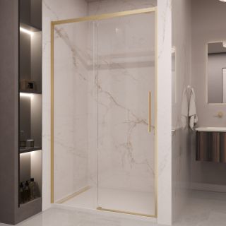 Душевая дверь Vincea Stella VDS-1ST110CLG, 1100, брашированное золото, стекло прозрачное