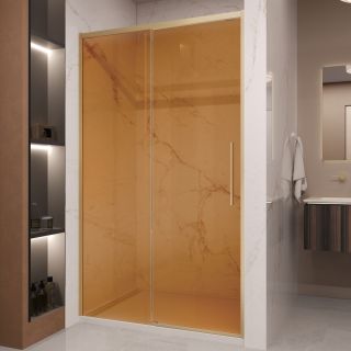 Душевая дверь Vincea Stella VDS-1ST120GSG, 1200, брашированное золото, стекло янтарь