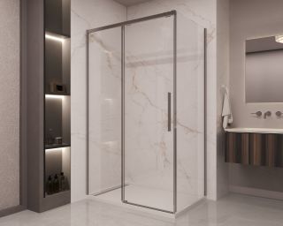 Душевой уголок Vincea Stella VSR-1ST8012CLGM, 1200*800, вороненая сталь, стекло прозрачное