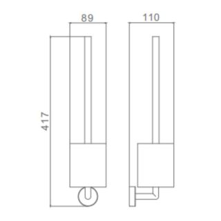 Ёршик настенный Raglo R320.10.03 золотой сатин
