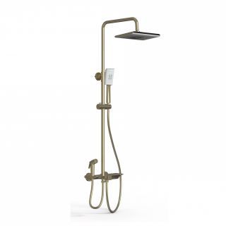 Душевая стойка Wonzon & Woghand WW-B3310-BG с термостатом брашированное золото