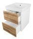 Подвесная тумба под раковину Misty Адриана 45см дуб Вотан/белый