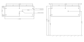Зеркало с подсветкой Salini Ombra 27M022070BH 200см