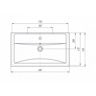 Раковина Grossman Kirovit Фостер 80см 30469