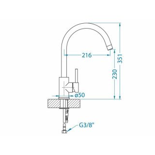 Смеситель для кухни Alveus Elza 1129030 черный