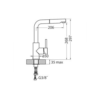Смеситель для кухни Alveus Siros 1129045 бежевый