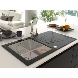 Кухонная мойка Alveus 1123798 Karat Up 10 черная 86x50 левая