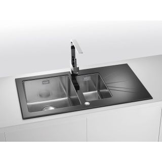 Кухонная мойка Alveus 1123806 Karat Up 20 черная 86x50 левая