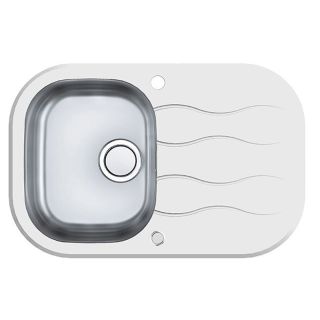 Кухонная мойка Alveus 1123813 Wave Up 20 белая 76x50