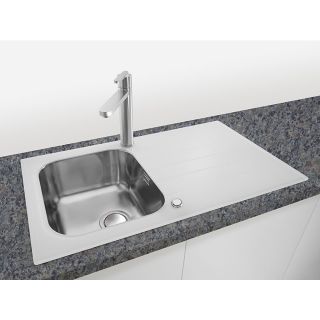 Кухонная мойка Alveus 1123819 Glassix Up 10 белая 86x50