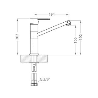 Смеситель для кухни Alveus Zenit 1119873 белый