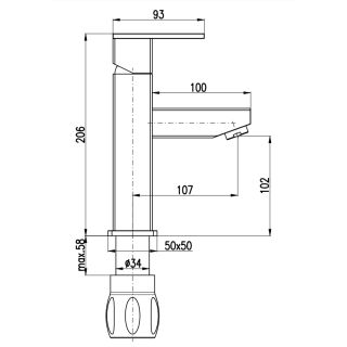 Смеситель для раковины Rav Slezak Loira LR528.5 Хром