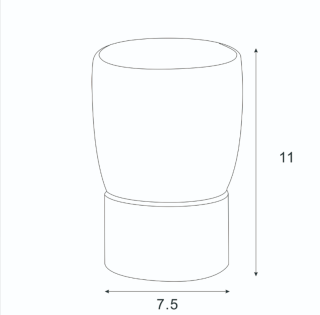 Стакан керамический Azario ELVIA AZ-126AG