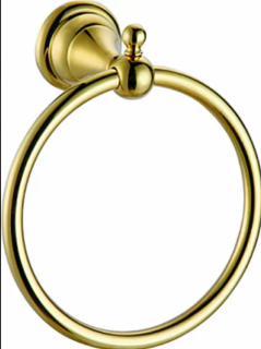 Полотенцедержатель Azario ELVIA AZ-91111G кольцо, золото