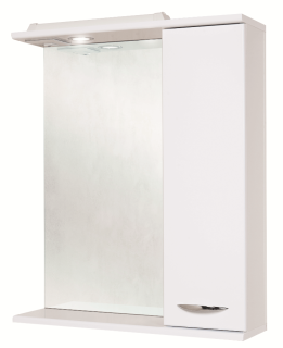 Шкаф-зеркало с подсветкой Onika Ника 206016 правый 60см белый