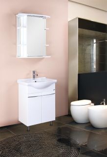 Шкаф-зеркало с подсветкой Onika Глория 206506 левый 65см белый