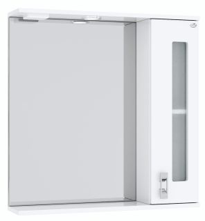 Шкаф-зеркало с подсветкой Onika Кристалл 206706 правый 67см белый