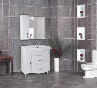 Шкаф-зеркало Onika Вальс 208508 левый 85см белый